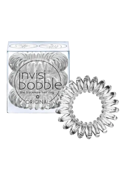 Резинки для волос прозрачные 3 шт. Invisibobble Original Crystal Clear 