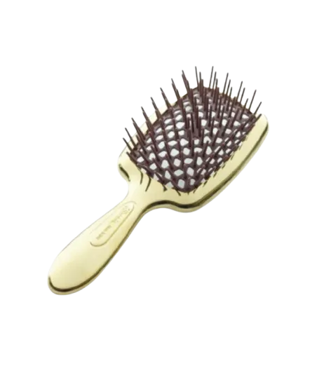 Щетка для волос золотая с коричневыми зубчиками Small Superbrush