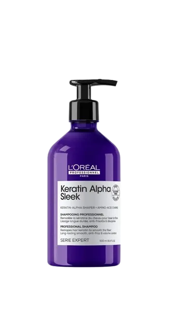 Разглаживающий шампунь Keratin Alpha Sleek 500 мл